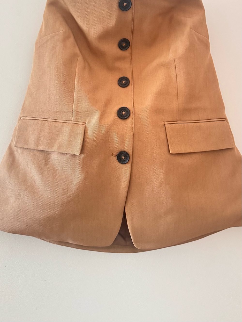 Kenneth Cole Strapless Bustier Corset Top Camel Tan Size Large